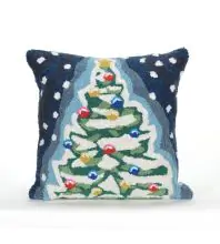 Trans Ocean Pillow Frontporch Holiday 100% Polyester Hand Tufted 1844